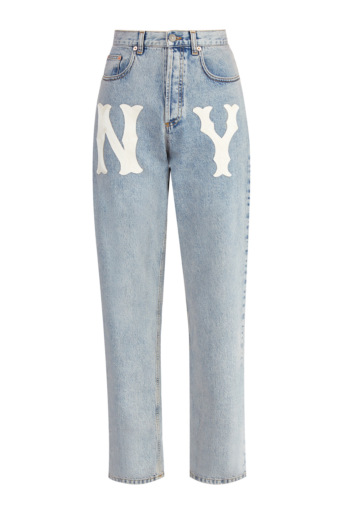

Джинсы mom-jeans с аппликацией бейсбольной команды New York Yankees™